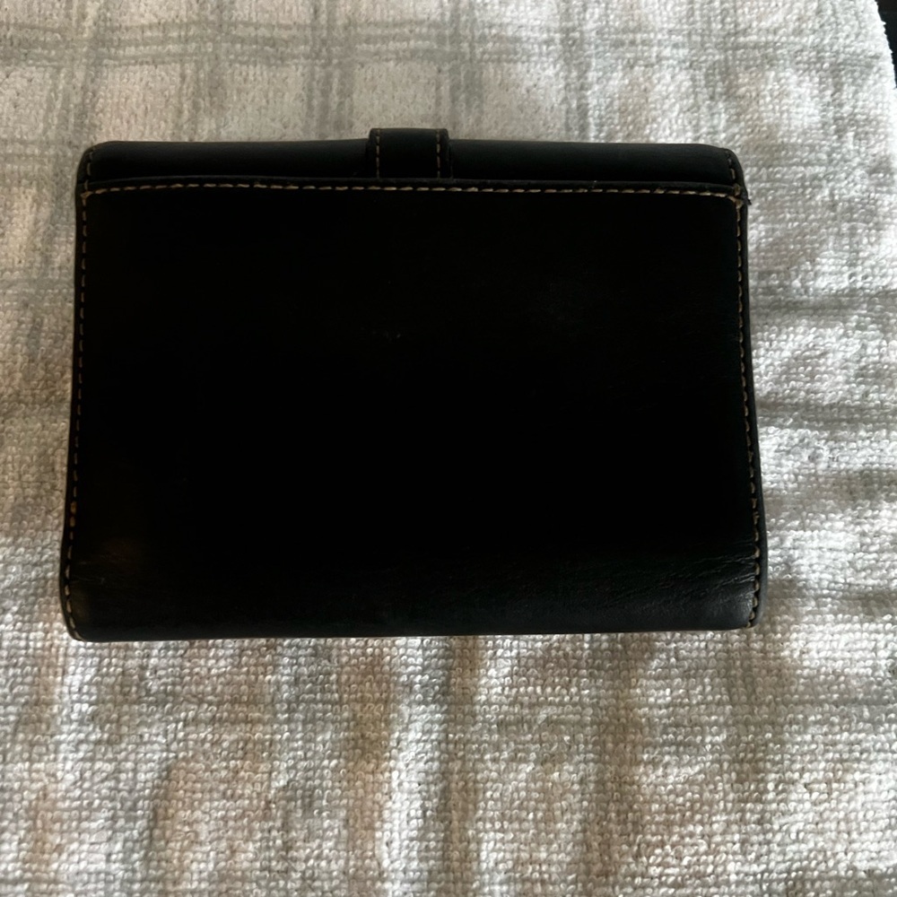 Coach Black Leather Wallet with Silver Buckle - Picture 3 of 8